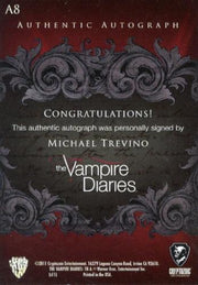 Vampire Diaries Season One Michael Trevino as Tyler Lockwood Autograph Card A8   - TvMovieCards.com