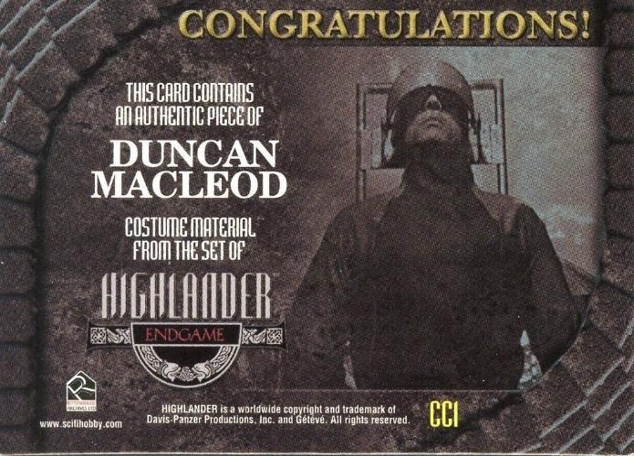 Highlander Complete Adrian Paul as Duncan MacLeod Costume Card CC1 Dark   - TvMovieCards.com