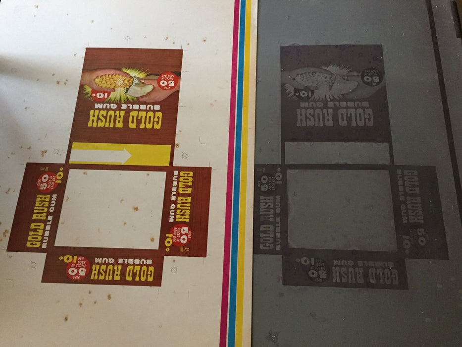 Gold Rush Vintage Card Box, Printing Plate and Cardboard Sheet   - TvMovieCards.com