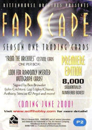 Farscape Season 1 Promo Card P2   - TvMovieCards.com