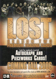 Lost Season 2 Promo Card L2-UK   - TvMovieCards.com