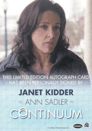 Continuum Seasons 1 & 2 Janet Kidder as Ann Sadler Autograph Card   - TvMovieCards.com