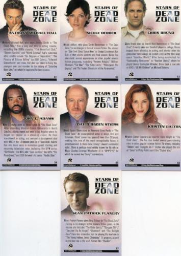 Dead Zone Seasons 1 & 2 Stars of The Dead Zone Chase Card Set 7 Cards   - TvMovieCards.com