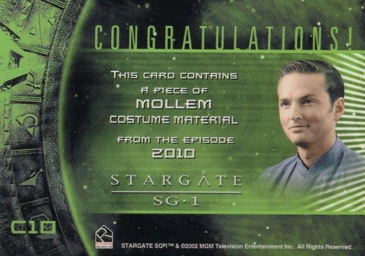 Stargate SG-1 Season Four Mollem Costume Card C10   - TvMovieCards.com