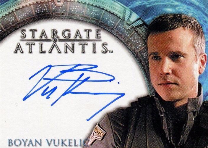 Stargate Atlantis Season One Boyan Vukelic Autograph Card   - TvMovieCards.com