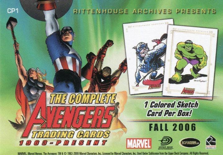 Avengers Complete 1963 to Present Single Promo Card CP1   - TvMovieCards.com