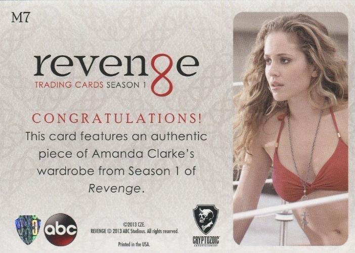 Revenge Season 1 Amanda Clarke Wardrobe Costume Card M7   - TvMovieCards.com