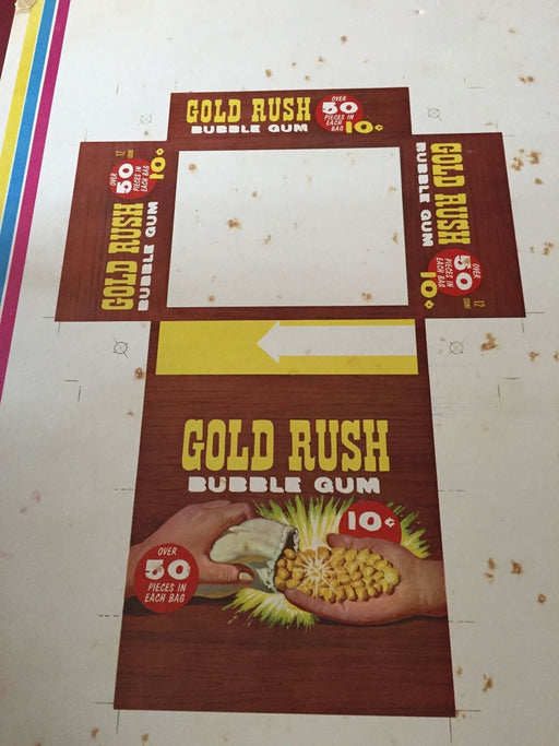 Gold Rush Vintage Card Box, Printing Plate and Cardboard Sheet   - TvMovieCards.com