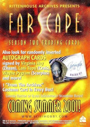 Farscape Season 2 Unnumbered Promo Card   - TvMovieCards.com