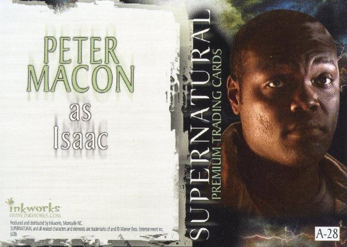 Supernatural Season 3 Peter Macon as Isaac Autograph Card A-28   - TvMovieCards.com
