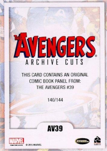 Avengers The Silver Age Comic Archive Cuts Chase Card AV39 #140/144   - TvMovieCards.com