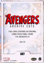 Avengers The Silver Age Comic Archive Cuts Chase Card AV7 #46/178   - TvMovieCards.com