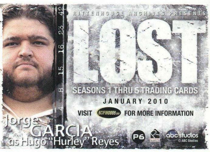 Lost Seasons 1-5 Promo Card P6   - TvMovieCards.com