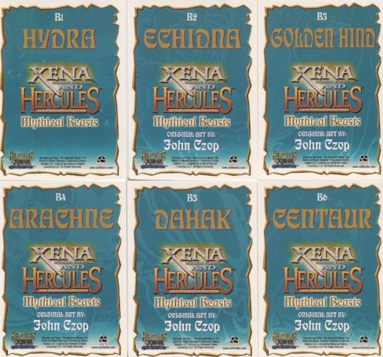 Xena & Hercules Animated Adventures Mythical Beasts John Czop Chase Card Set   - TvMovieCards.com