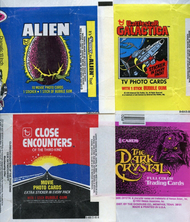 1970's 1980's  Vintage Trading Card Wrappers Mixed Lot of 27 Topps Donruss   - TvMovieCards.com