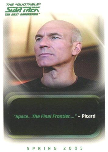 Star Trek Quotable TNG The Next Generation Promo Card BP   - TvMovieCards.com