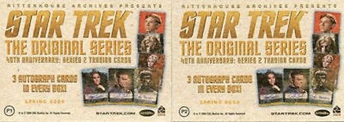 Star Trek 40th Anniversary Series 2 Two Promo Card Set P1 P2   - TvMovieCards.com