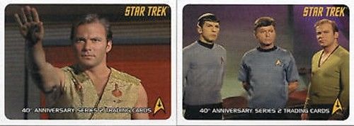 Star Trek 40th Anniversary Series 2 Two Promo Card Set P1 P2   - TvMovieCards.com