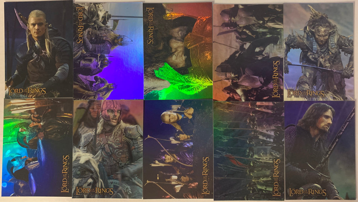 Lord of the Rings Two Towers Prismatic Foil Chase Card Set 10 Cards   - TvMovieCards.com