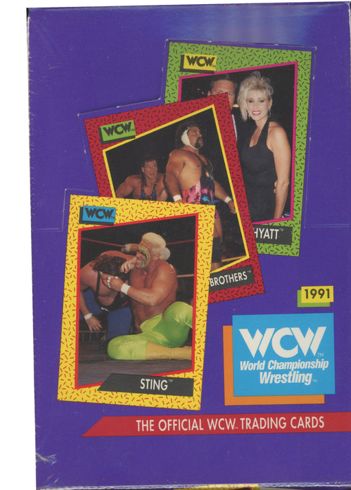 1991 WCW Pro Wrestling Sealed Trading Card Box 36 Packs Impel —