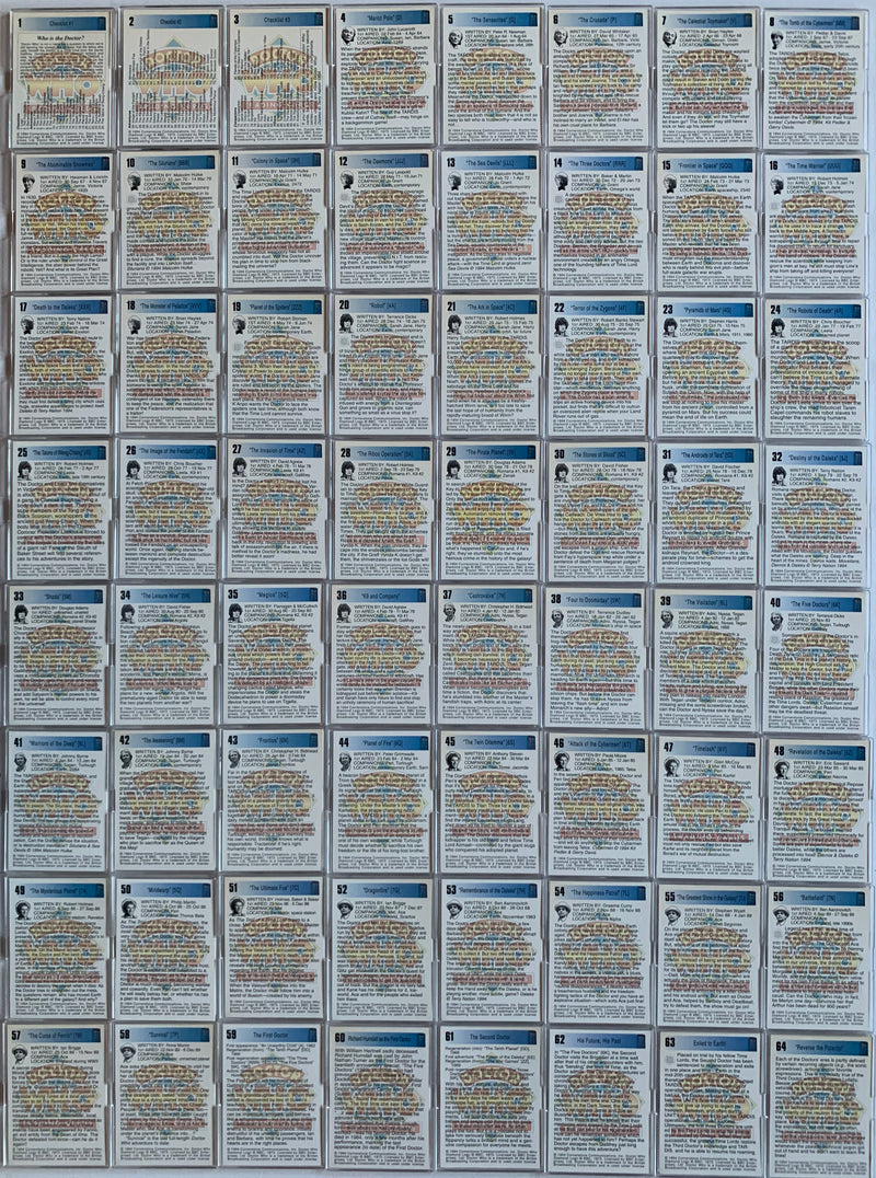 Doctor Who Series 1 Trading Card Set 110 Cards 1 thru 110 Cornerstone 1994   - TvMovieCards.com