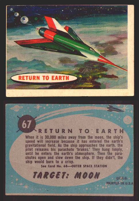 Space Cards Target Moon Cards Topps Trading Cards #1-88 You Pick Singles 67 Return to Earth (Blue Back)  - TvMovieCards.com