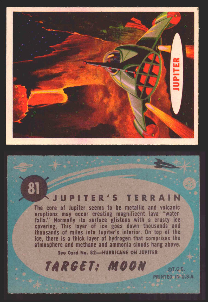 Space Cards Target Moon Cards Topps Trading Cards #1-88 You Pick Singles 81 Jupiter (Blue Back)  - TvMovieCards.com