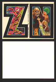 1973-74 Monster Initials Vintage Sticker Trading Cards You Pick Singles #1-#132 Z N  - TvMovieCards.com